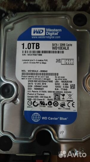 Жесткий диск Western Digital Blue 1Tb 3,5