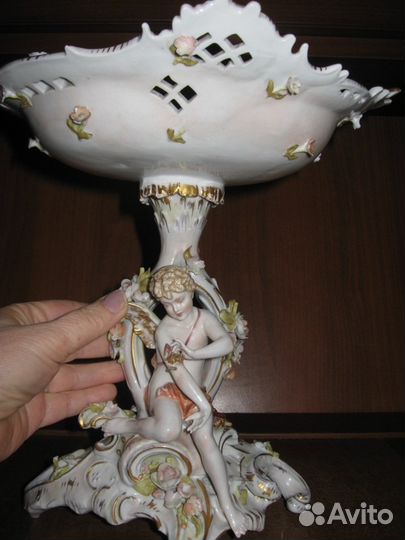 Фарфоровая ваза. Германия. Плауэ 19 век