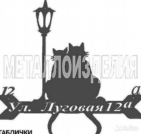 Стильная адресная табличка