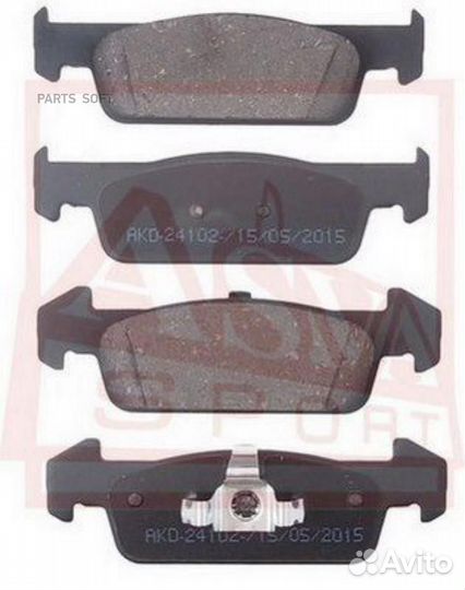 Asva AKD24102 Колодки тормозные renault logan 12