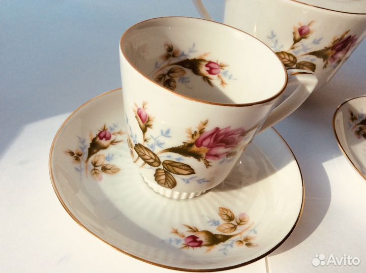 Кофейные пары фарфор и сахарница