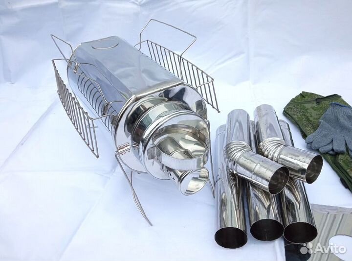 Печь буржуйка Кабанчик на 15 литров с решетками