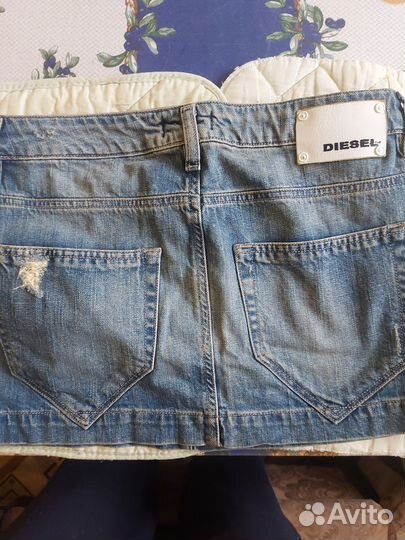 Джинсовая мини юбка