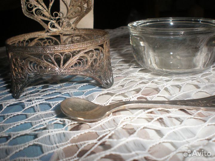 Винтажная солонка (икорница) 