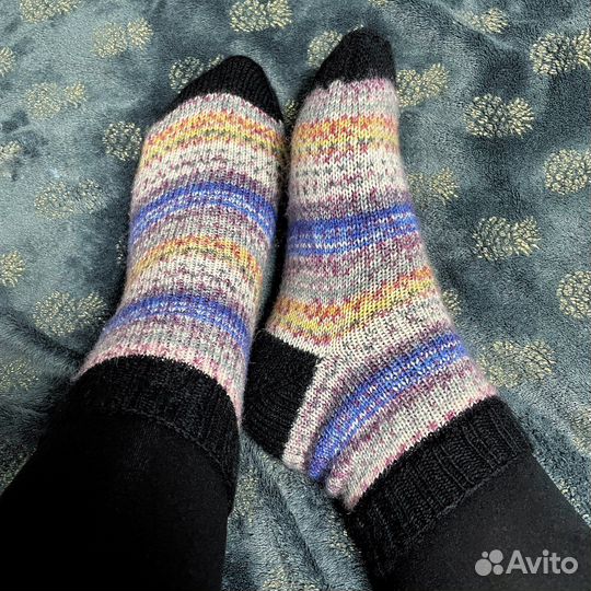 Носки ручной вязки шерстяные