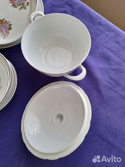 Сервиз столовый СССР с супницей,бу