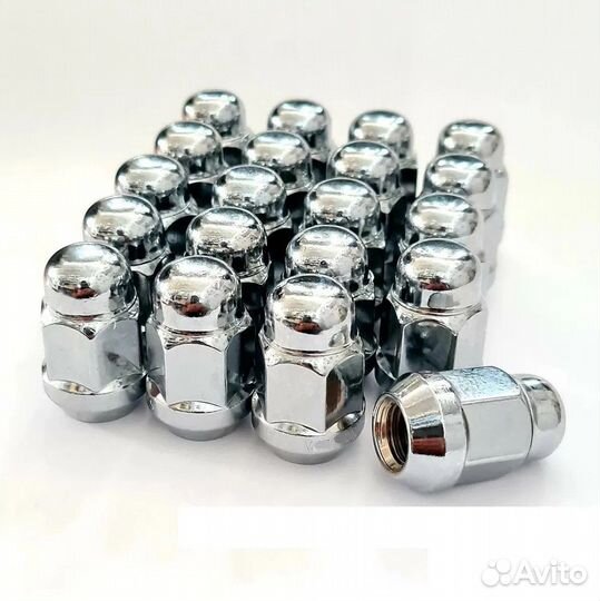 Гайка колеса УАЗ Хром 20 штук под 19 ключ