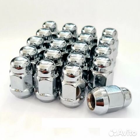 Гайка колеса УАЗ Хром 20 штук под 19 ключ