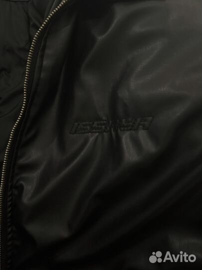 Кожаный бомбер