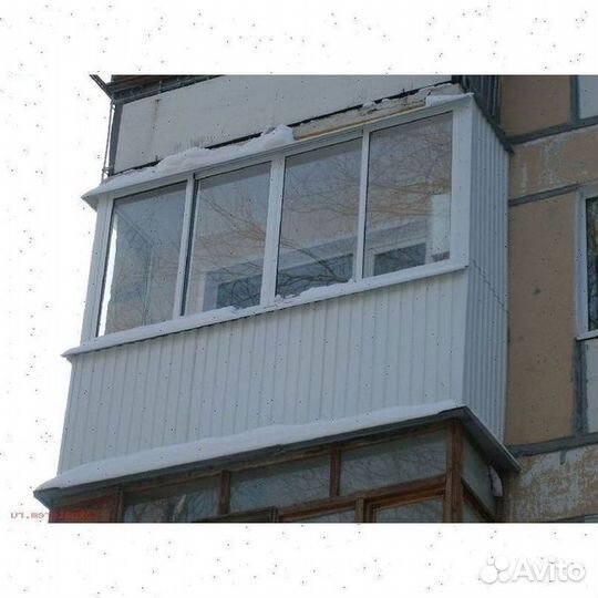 Балкон остекленный пвх