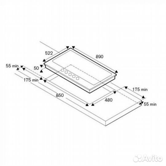 Газовая варочная панель Bertazzoni P905cherax