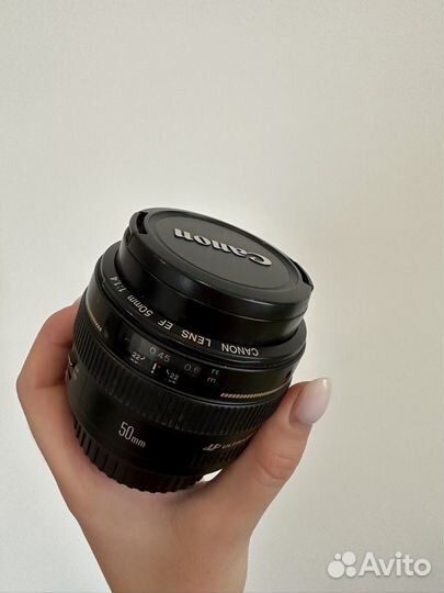 Объектив canon lens EF 50мм 1:1.4