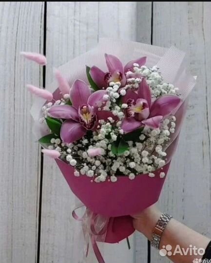 Цветы Букет с орхидеями Доставка