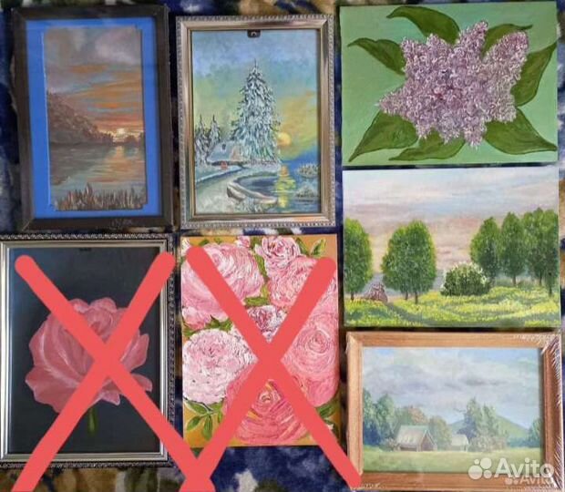 Картины маслом на холсте/ картоне