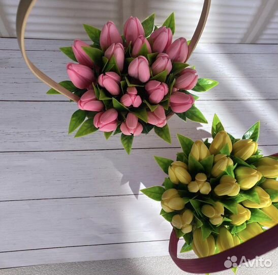 Мыло ручной работы букеты в корзинках