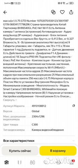 Ip камера видеонаблюдения Xiaomi SMART Camera C300