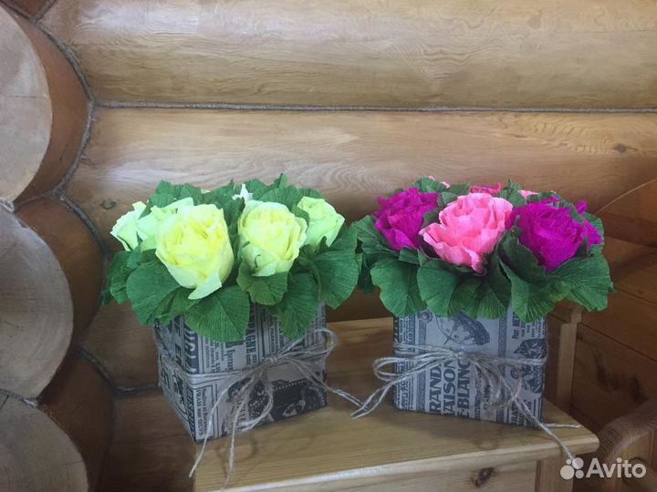 Букет из гофрированной бумаги с конфетами