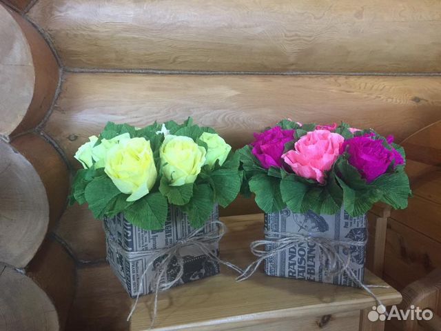 Букет из гофрированной бумаги с конфетами