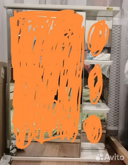 Шкафчик для ванной навесной с зеркалом