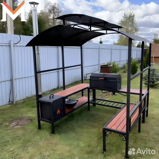 Мангал с крышей