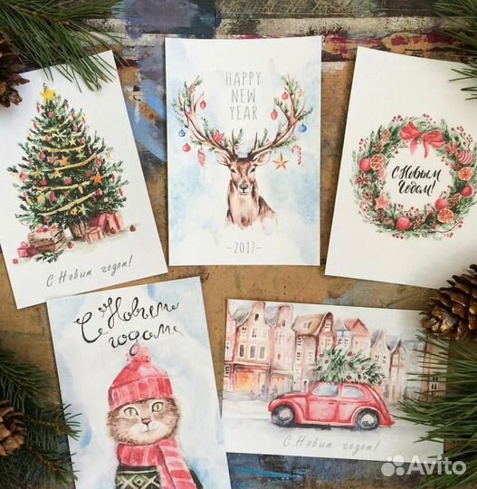 Рисую открытки, картины, Акварельный скетчинг