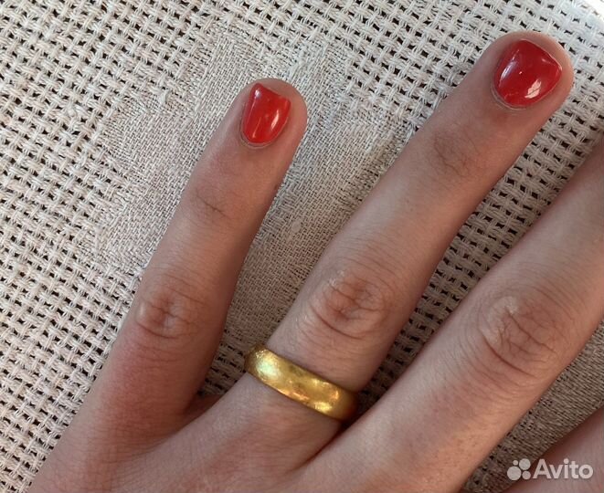 Кольцо золотое обручальное 958 проба