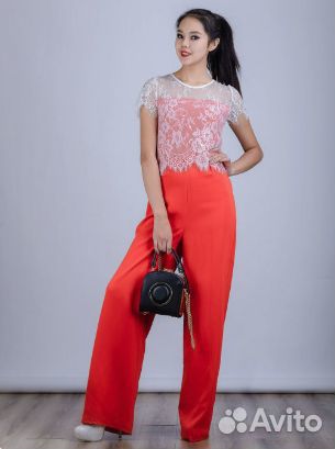 Комбинезон женский красный