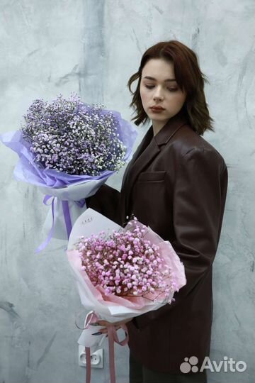 Тюльпаны, букеты, цветы, доставка, гипсофила