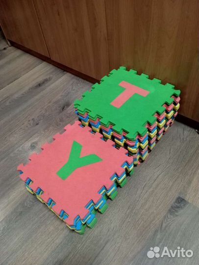 Коврик-пазл детский Eco cover английский алфавит