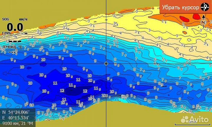 Карты C-MAP RS-Y050 с глубинами
