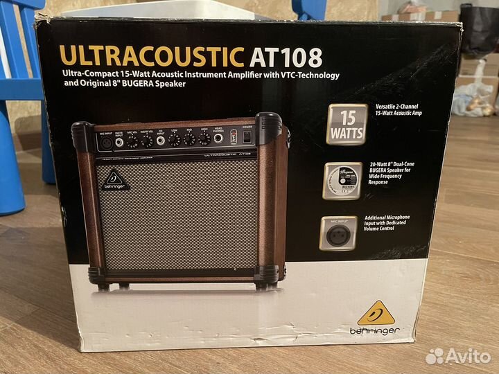 Новый комбоусилитель behringer ultracoustic AT108