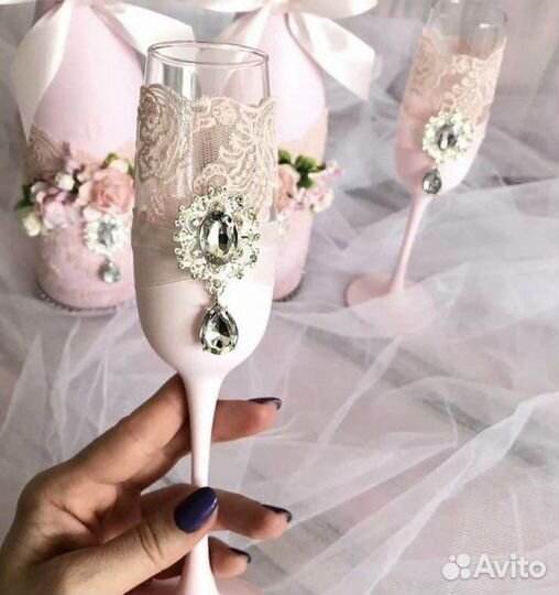 Фужеры бокалы свадебные