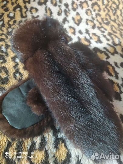 Варежки-норка, лама,овчина