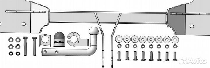 Фаркоп оцинкованный Audi Q7 2015