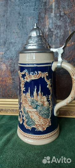 Антикварная пивная кружка Германия большая