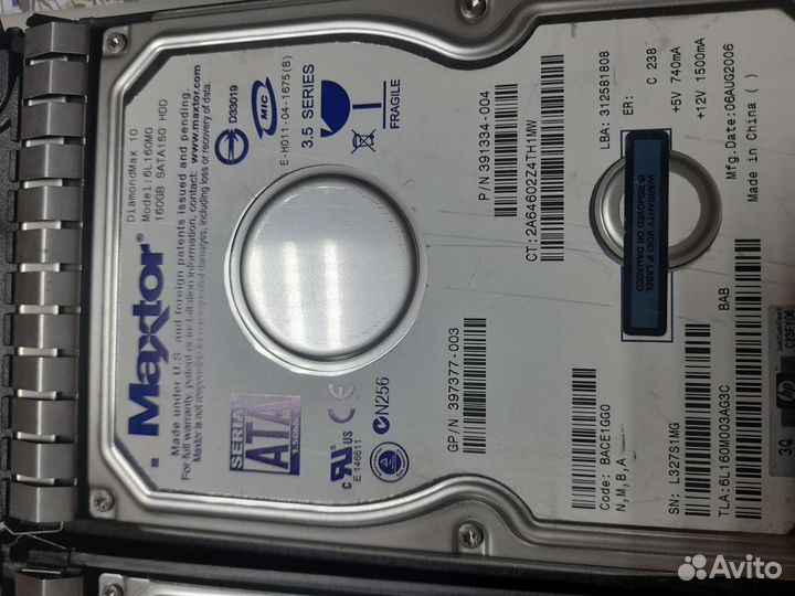 Жесткий диск Maxtor 160 гб 6L160M0