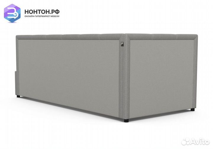 Софа Квадро рогожка серая