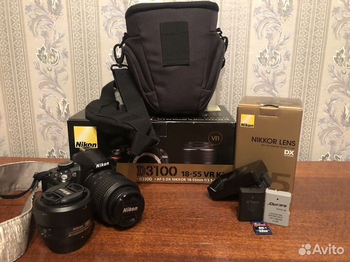 Фотоаппарт Nikon, объектив + штатив