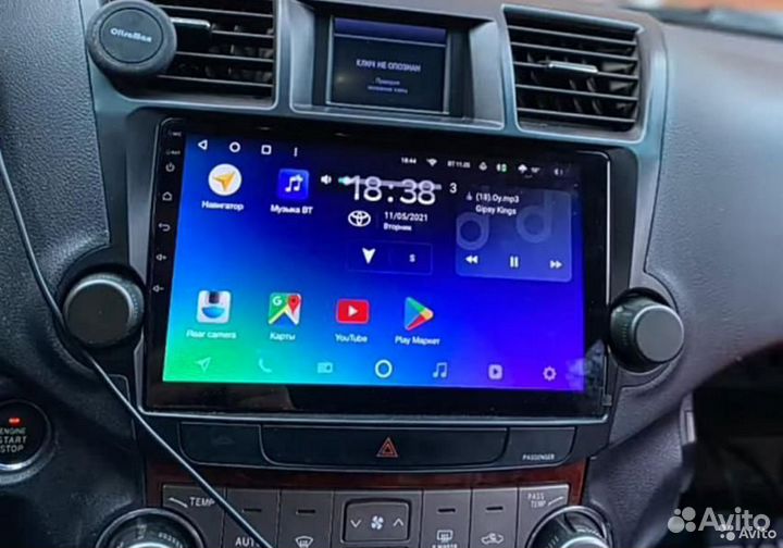 Магнитола Toyota Highlander Android 8 ядер SIM