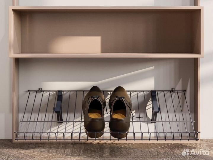 Металлическая полка для обуви обувница