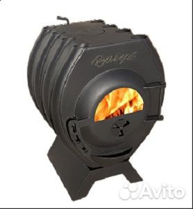 Отопительная печь со стеклом bulyk 150 Березка