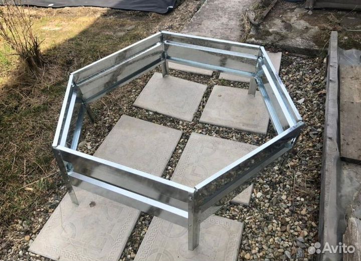 Грядка оцинкованная 1м х 2,5м х 32см