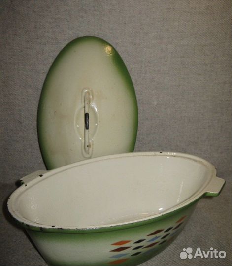 Тяжелая чугунная утятница