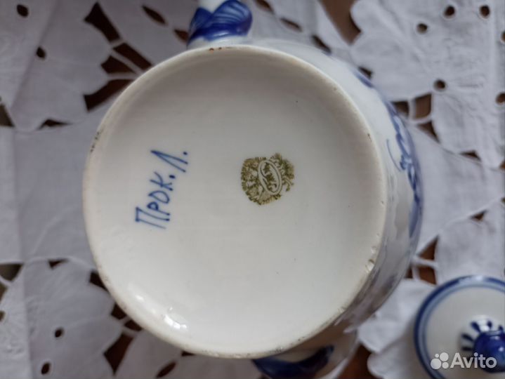 Чайник заварочный большой СССР Гжель