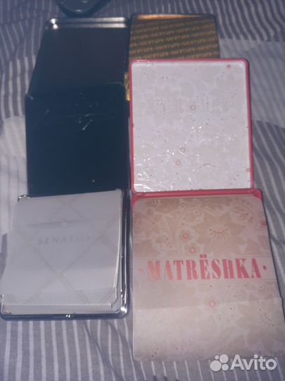 Портсигары матрёшки,богатыри и сенатор