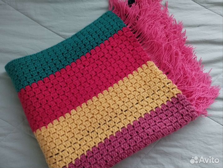 Плед детский вязаный ручная работа