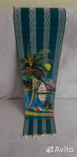 Бамбуковое панно и салфетки времён СССР