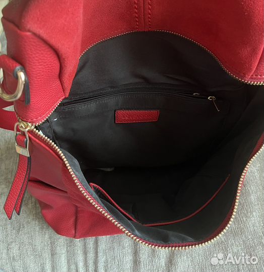 Новый женский рюкзак из нубука, красный