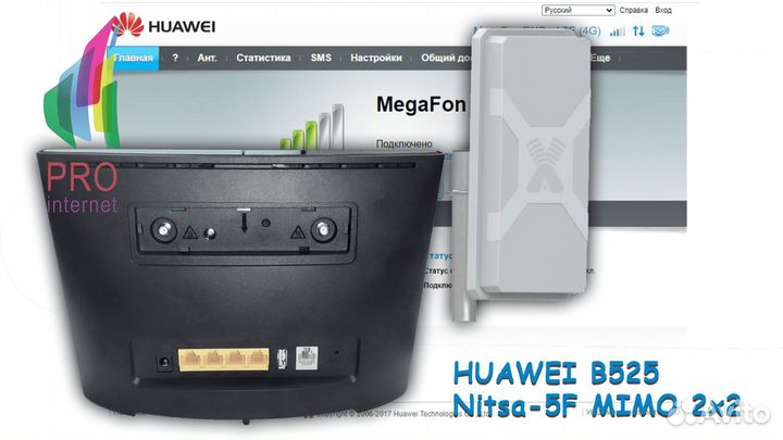 Роутер huawei B525s-23a Nitsa-5F mimo2x2