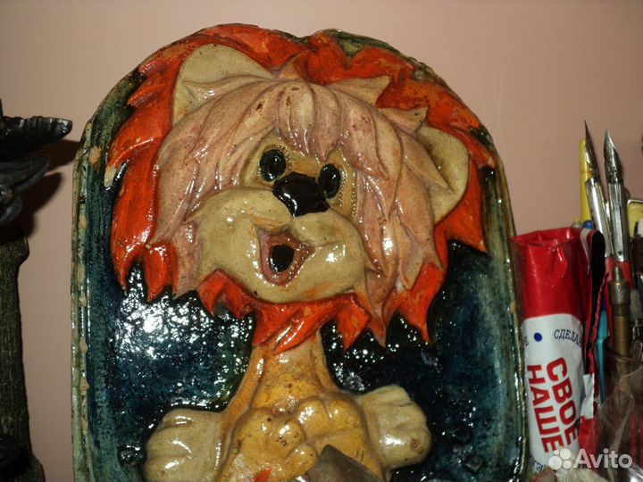 Львенок гипсовый